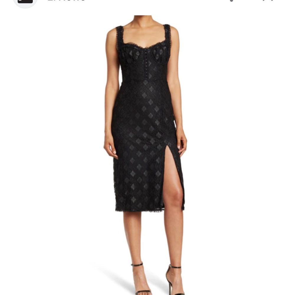 ASTR Hook-And-Eye Corset Lace Sleeveless Dress (L)